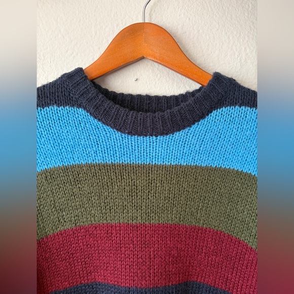 Urban Outfitters Benny Stripe Boyfriend Oversized Sweater Women Extra Small XS - Picture 3 of 10